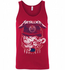 Metallica Skull Snake Edmonton Oilers Tank - zezetee