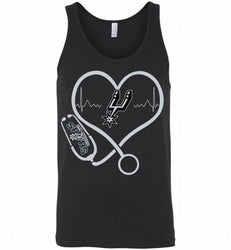 Nurse Heartbeat Love San Antonio Spurs Tank