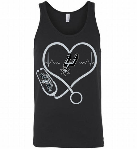 Nurse Heartbeat Love San Antonio Spurs Tank - zezetee