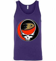 NHL TEAM ANAHEIM DUCKS X GRATEFUL DEAD LOGO BAND Tank - zezetee