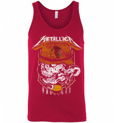 Metallica Skull Snake Chicago Blackhawks Tank - zezetee