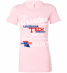 I'M A Grandma And A Louisiana Tech Bulldogs Fan Bella Ladies Tee - zezetee