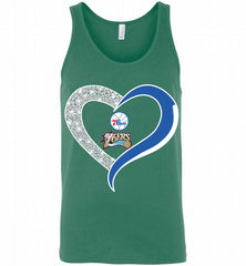 Philadelphia 76ers In Diamond Heart Tank - zezetee