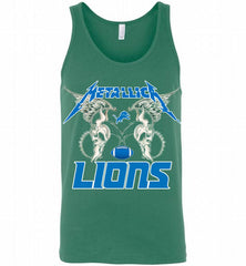 Metallica Detroit Lions Logo Tank - zezetee