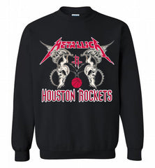 Metallica Houston Rockets Logo Crewneck Sweatshirt - zezetee