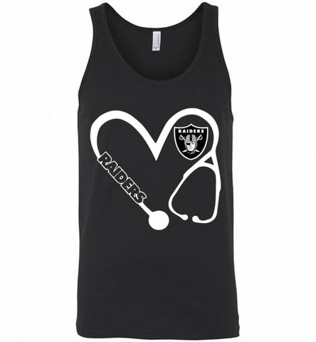 HEART 3-4 NURSE OAKLAND RAIDERS= Tank - zezetee