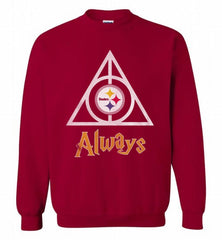Pittsburgh Steelers deathly Hallows always trending gift Crewneck Sweatshirt - zezetee