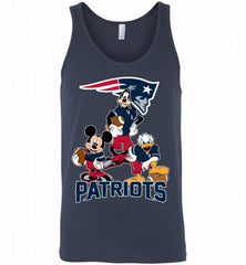 Mickey Goofy Donald Disney New England Patriots Football Gift Tank - zezetee