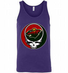 NHL TEAM MINNESOTA WILD X GRATEFUL DEAD LOGO BAND Tank - zezetee