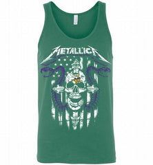 Metallica Snake Skull Minnesota Vikings Logo Tank - zezetee