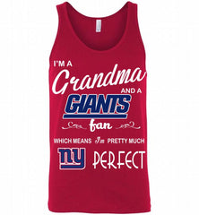I'M A Grandma And A New York Giants Fans I'm Pretty Much Perfect Tank - zezetee