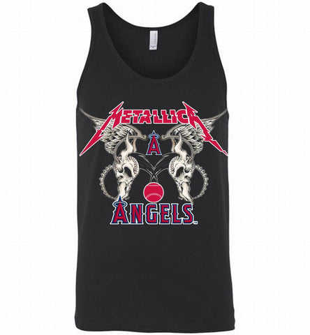 Metallica Los Angeles Angels Logo Tank - zezetee