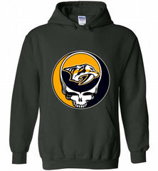 NHL TEAM NASHVILLE PREDATORS X GRATEFUL DEAD LOGO BAND Hoodie - zezetee