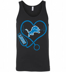 Nurse Heartbeat Detroit Lions Tank