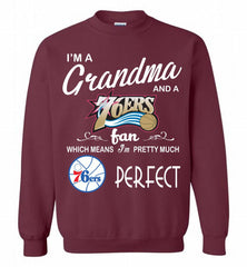 I'M A Grandma And A Philadelphia 76ers Fans Perfect Crewneck Sweatshirt - zezetee