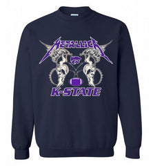 Metallica Kansas State Wildcats Logo Crewneck Sweatshirt - zezetee