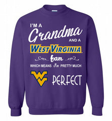 I'M A Grandma And A West Virginia Mountaineers Fan Crewneck Sweatshirt - zezetee