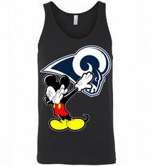 Disney Mickey Mouse Dabbing Los Angeles Rams Tank - zezetee