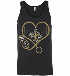 Nurse Heartbeat New Orleans Saints Tank