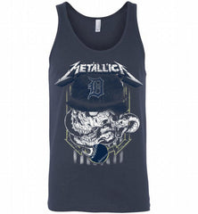 Metallica Skull Detroit Tigers Logo Tank - zezetee