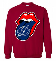 Tampa Bay Lightning  x The Rolling Stones Logo Crewneck Sweatshirt - zezetee