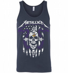 Metallica Snake Skull Minnesota Vikings Logo Tank - zezetee