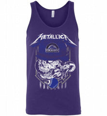 Metallica Skull Colorado Rockies Logo Tank - zezetee