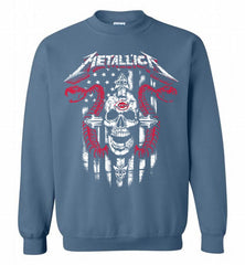 Metallica Cincinnati Reds Logo Crewneck Sweatshirt - zezetee