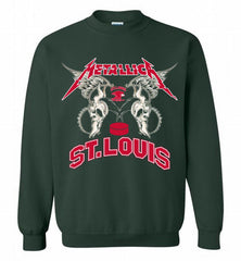 Metallica St Louis Eagles Logo Crewneck Sweatshirt - zezetee