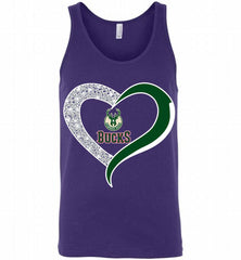 Milwaukee Bucks In Diamond Heart Tank - zezetee