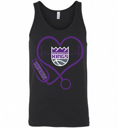 Nurse Heartbeat Love Sacramento Kings Tank