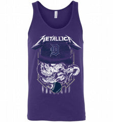 Metallica Skull Detroit Tigers Logo Tank - zezetee