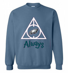 PHILADELPHIA EAGLES DEATHLY HALLOWS ALWAYS GIFT Crewneck Sweatshirt - zezetee