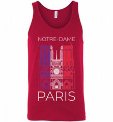 Notre Dame Paris French flag Tank - zezetee