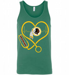 Nurse Heartbeat Washington Redskins Tank - zezetee