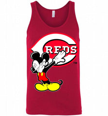 Disney Mickey Mouse Dabbing Cincinnati Reds Tank - zezetee