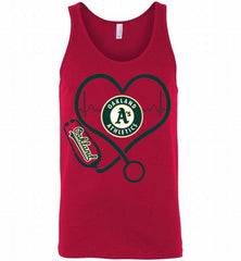 Nurse Heartbeat Oakland Athletics Tank - zezetee