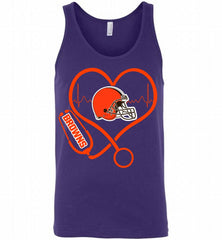 Nurse Heartbeat Cleveland Browns Tank - zezetee