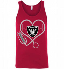 Nurse Heartbeat Oakland Raiders Tank - zezetee