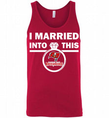 I MARRIED INTO THIS NFL Tampa Bay Buccaneers Fans Gift Tank - zezetee