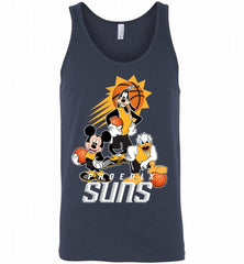 Mickey Goofy Donald Loves Phoenix Suns Basketball Fans Tank - zezetee