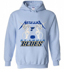 Metallica St Louis Blues Logo Hoodie - zezetee