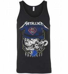 Metallica Skull Philadelphia Phillies Logo Tank - zezetee