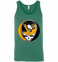 NHL TEAM PITTSBURGH PENGUINS X GRATEFUL DEAD LOGO BAND Tank - zezetee