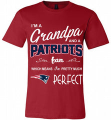 I'M A Grandpa And A New England Patriots Pretty Much Perfect Canvas USA - zezetee