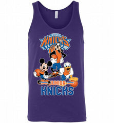 Mickey Goofy Donald Loves New York Knicks Basketball Fans Tank - zezetee