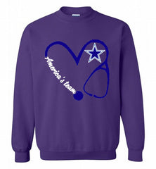 DALLAS COWBOYS NURSE LOVE AMERICA’S TEAM Crewneck Sweatshirt - zezetee