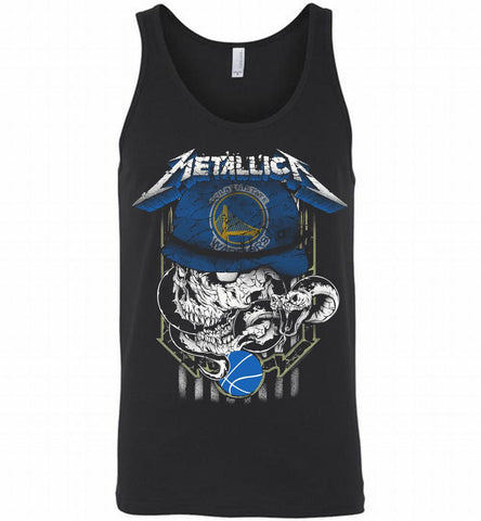 Metallica Skull Snake Golden State Warriors Tank - zezetee
