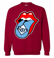 Tampa Bay Rays  x The Rolling Stones Logo Crewneck Sweatshirt - zezetee