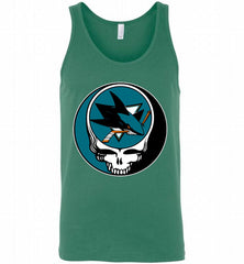 NHL TEAM SAN JOSE SHARKS X GRATEFUL DEAD LOGO BAND Tank - zezetee